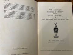 The Sandwich Glass Museum Collection 1969 Book Kershaw 40 pages
