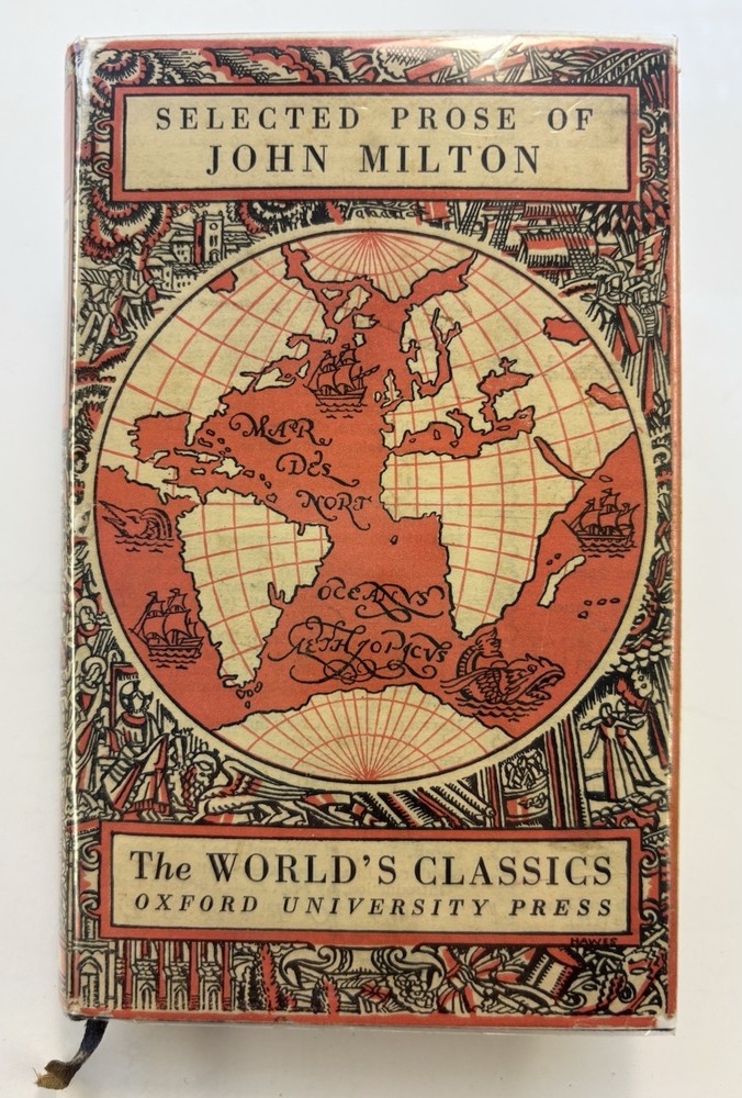 Milton’s Prose – World’s Classics #293 Oxford Univ Press 1931 – Original Jacket