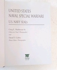 United States Naval Special Warfare U.S. Navy SEALs Mathieson 1st Ed 2015 HC