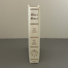Holy Bible Dove Of Peace Edition KJV Illustrated White Hardcover Faux Leather