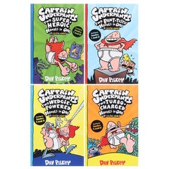 Captain Underpants Full Colour illustrated Series 4 Books Set – Ages 7-11 – PB