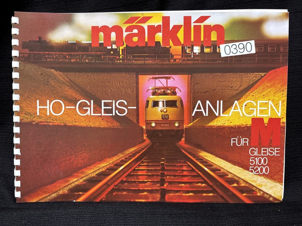 1977 Märklin H0 0390 Handbuch für Gleisanlagen M-Gleise 5100 5200 in German