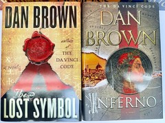 Dan Brown Hardcover Book Lot First Editions Da Vinci Angels Demons Lost Symbol