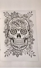 DAY OF THE DEAD Advanced COLORING BOOK – SUGAR SKULLS. 14 Pages New