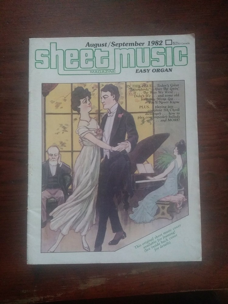 Sheet Music Magazine Back Issue August/September 1982