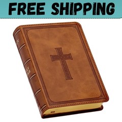 KJV Holy Bible, Compact Large Print Faux Leather Red Letter Edition – Ribbon Mar