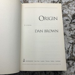Origin : A Novel by Dan Brown (2017, Hardcover) First Edition First Print
