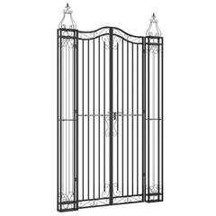 Garden Gate Ornamental Fence Gate with Bolt Hinge Trellis Wrought Iron vidaXL vi