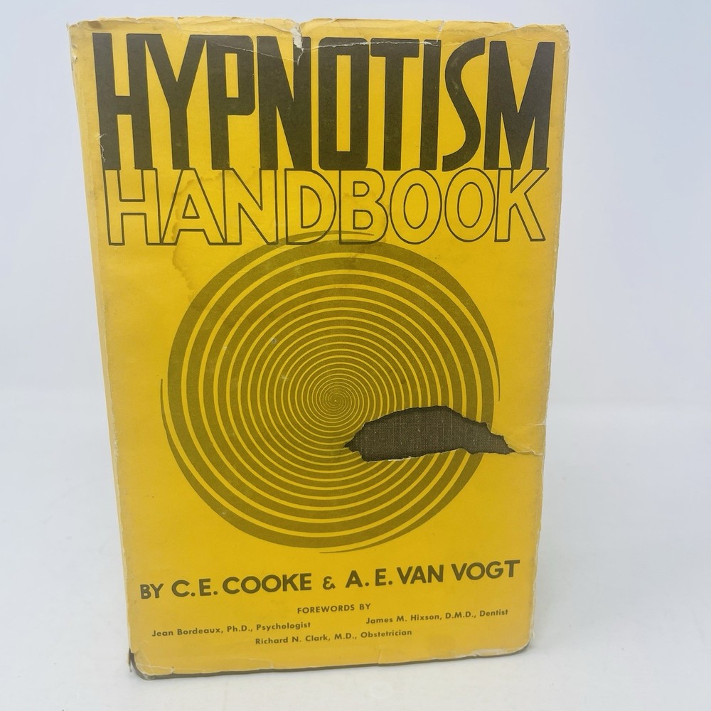 Hypnotism Handbook C.E. Cooke A.E. Van Vogt 1965 HC DJ 2nd Ed 10th Printing