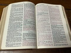 KJV Holy Bible References Red Letter Brown Genuine Leather 1970 Nelson