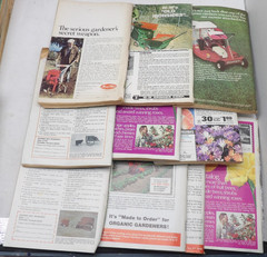 Lot of 10 Vintage Organic Gardening and Farming Magazines 1962 March-December