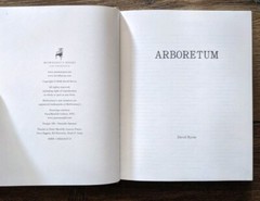 Arboretum By David Byrne Book with Large Foldout Phycology Rare! MISC1
