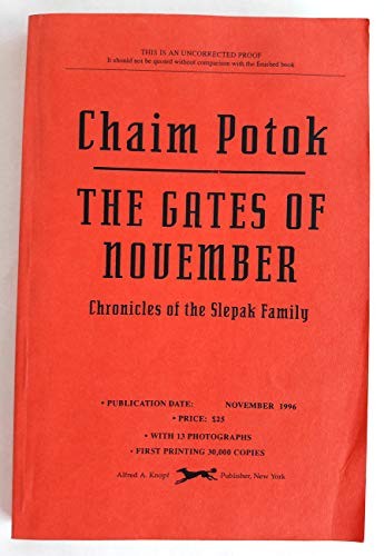 The Gates of November: Chronicles of the Slepak Family – Hardcover – VERY GOOD