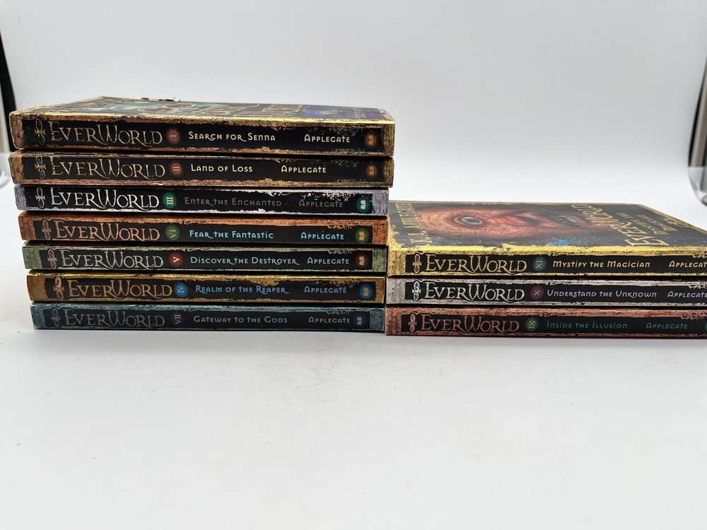 K.A. Applegate Everworld Book Lot 1-7 & 9-11 PB Set 10 Fantasy YA Novels