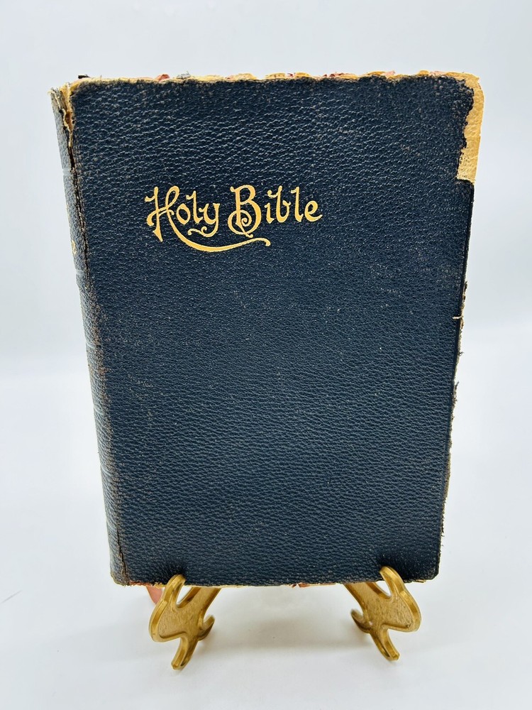 THE HOLY BIBLE King James Version SELF-PRONOUNCING 1950s National Bible Press
