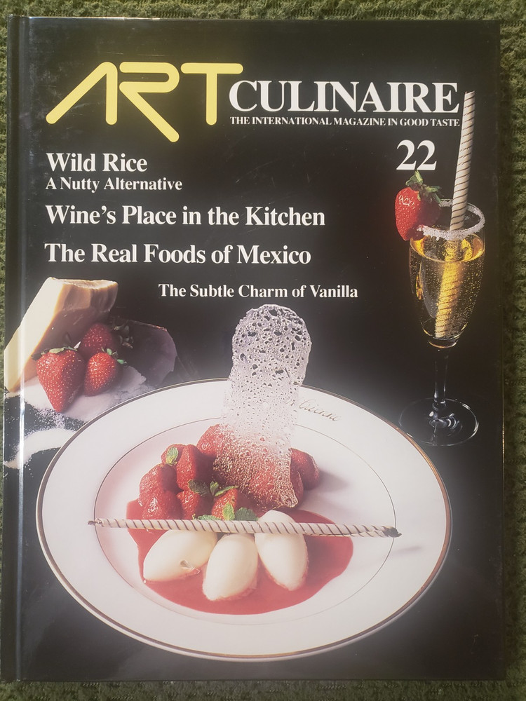 Art Culinaire 22 Autumn 1991 Franz Mitterer Wild Rice Wine Mexico Vanilla