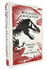 ❤️ JURASSIC PARK / THE LOST WORLD Michael Crichton Leather Bound BRAND NEW