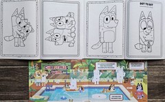 Bluey Coloring & Activity Book Set Of 2 & Bluey Hooray Christmas! Sticker Book
