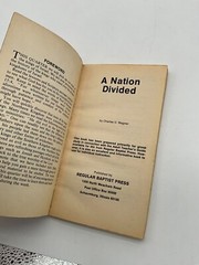 A Nation Divided by Charles U. Wagner 1978 Paperback Regular Baptist Press. AX