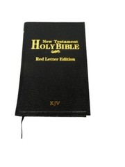 The Holy Bible KJV Pocket Sized New Testaments Faux Black Leather Red Letter