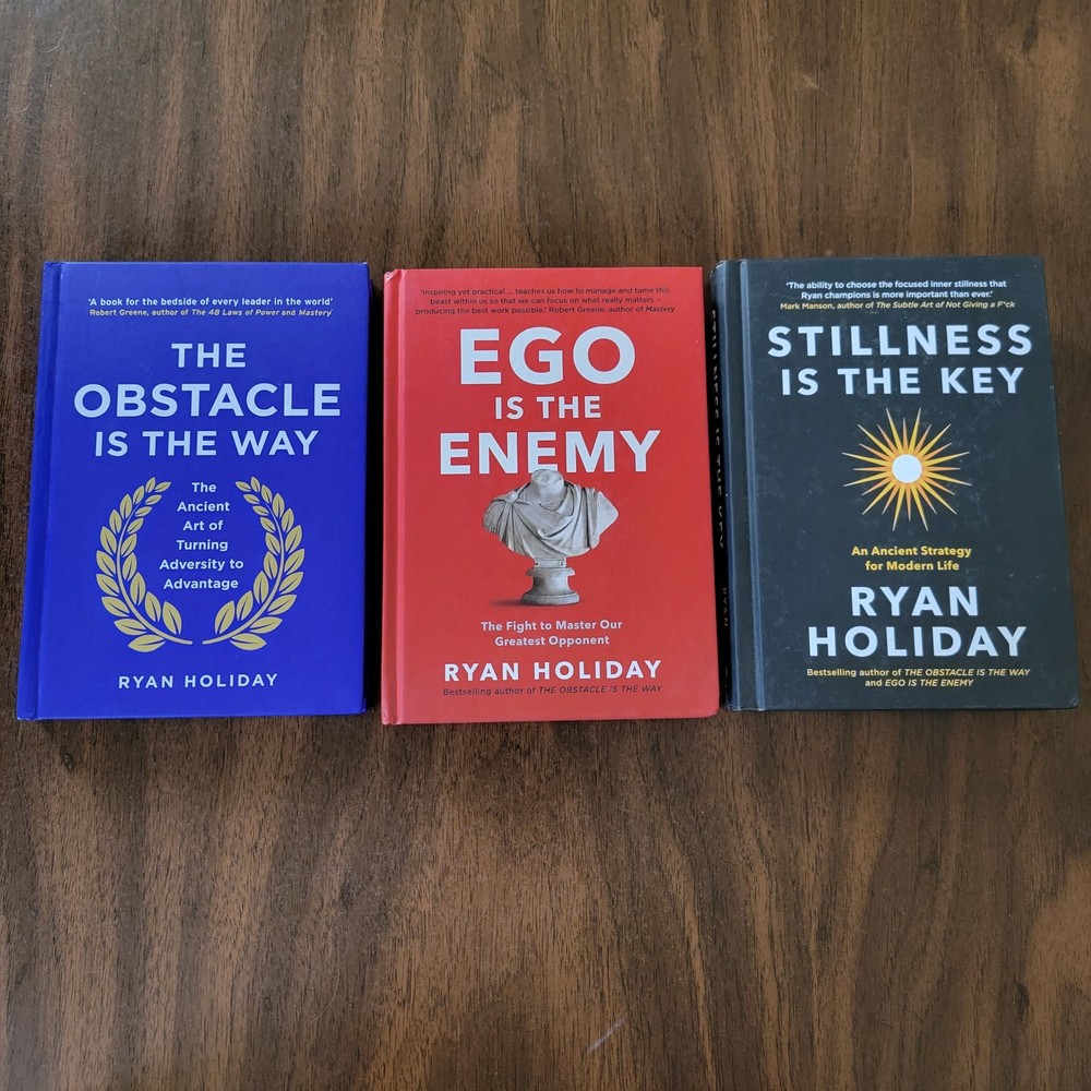 Ryan Holiday 3 Books Set- Ego is Enemy, Obstacle, Stillness Is the Key