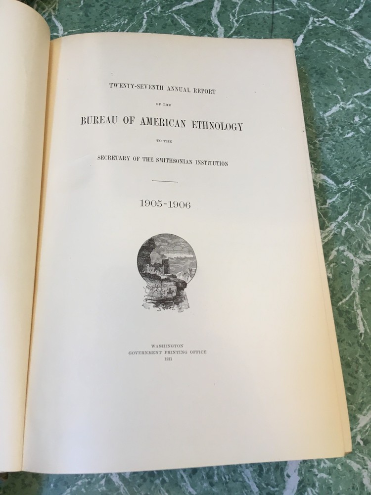 BUREAU OF AMERICAN ETHNOLOGY 27th Annual Report 1905-06 HB Smithsonian Omaha