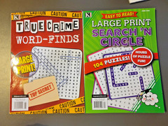 Lot of 2 Word-Search Large Print Puzzle Books-Kappa True Crime & Search & Circle