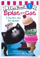 2 Book Lot – Splat the Cat I Can Read Level 1 – Children’s Books – Larger Print