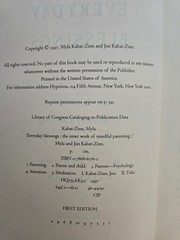 Everyday Blessings by Myla Kabat-Zinn & Jon Kabat-Zinn SIGNED 1997 1st Ed. HC