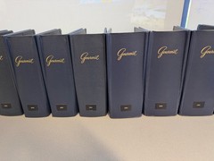 Vintage Gourmet Magazine Bound Volumes Blue Hardcover Kitchen Library Set