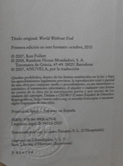 UN MUNDO SIN FIN (KEN FOLLET) 2008 (NOVELA) DEBOLSILLO,SPAIN EX