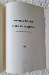Orange County (New York) Firemen In-Service – HC – 172 Pages – June 1976 – Nice