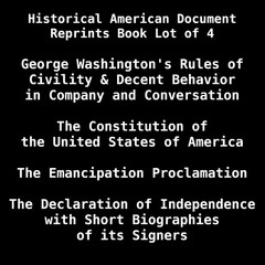 Historical American Document Reprints Book Lot of 4 Constitution Rules Civility
