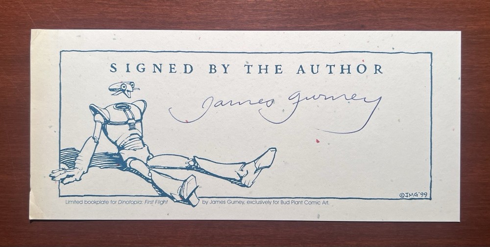 James Gurney Signed Bookplate Dinotopia First Flight 1st Ed HC COMPLETE