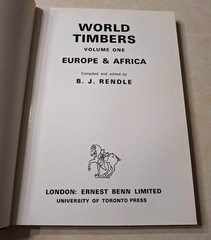World Timbers B.J. Rendle Complete 3 Volume Set Wood Woodworking Reference Books