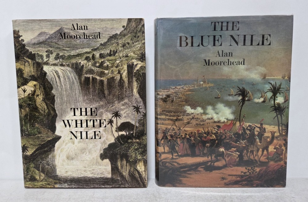 The White Blue Nile Alan Moorehead Hardcover Book Lot Of 2 Illus. 1972 Africa