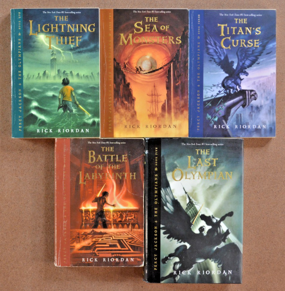 ORIGINAL COVERS Percy Jackson and the Olympians Book Series by Rick Riordan L1