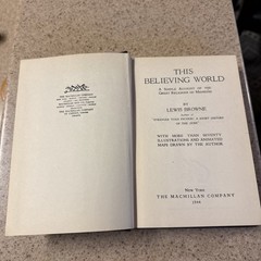 This Believing World by Lewis Browne 1944 The MacMillan Company