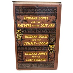 ❤️THE ADVENTURES of INDIANA JONES 3 Novels Hardcover Bonded Leather BRAND NEW