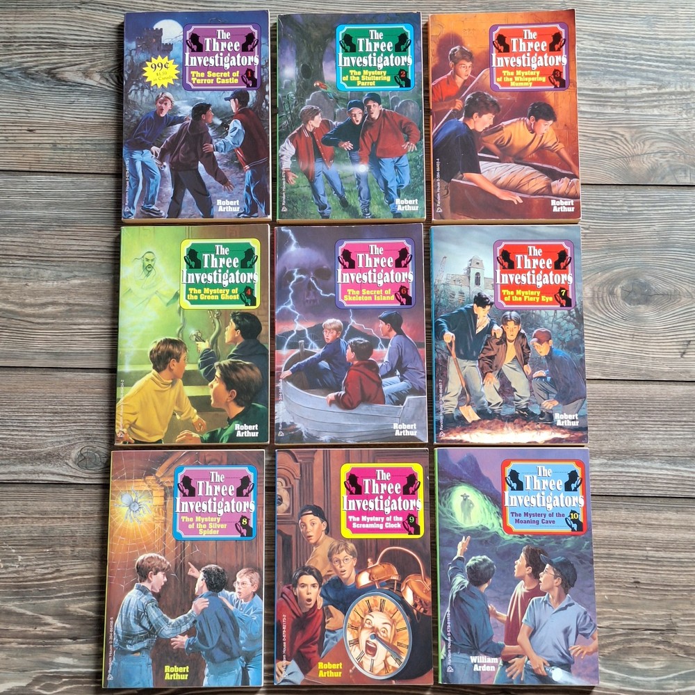 Vintage 1990s The 3 Investigators Book Bundle Lot Of 9 Mystery Detective Series