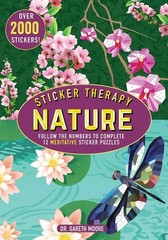 Sticker Therapy Nature: Follow the Numbers to Complete 12 Meditative Sticker…