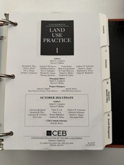 California Land Use Practice | Continuing Education of the Bar | CEB | 2024