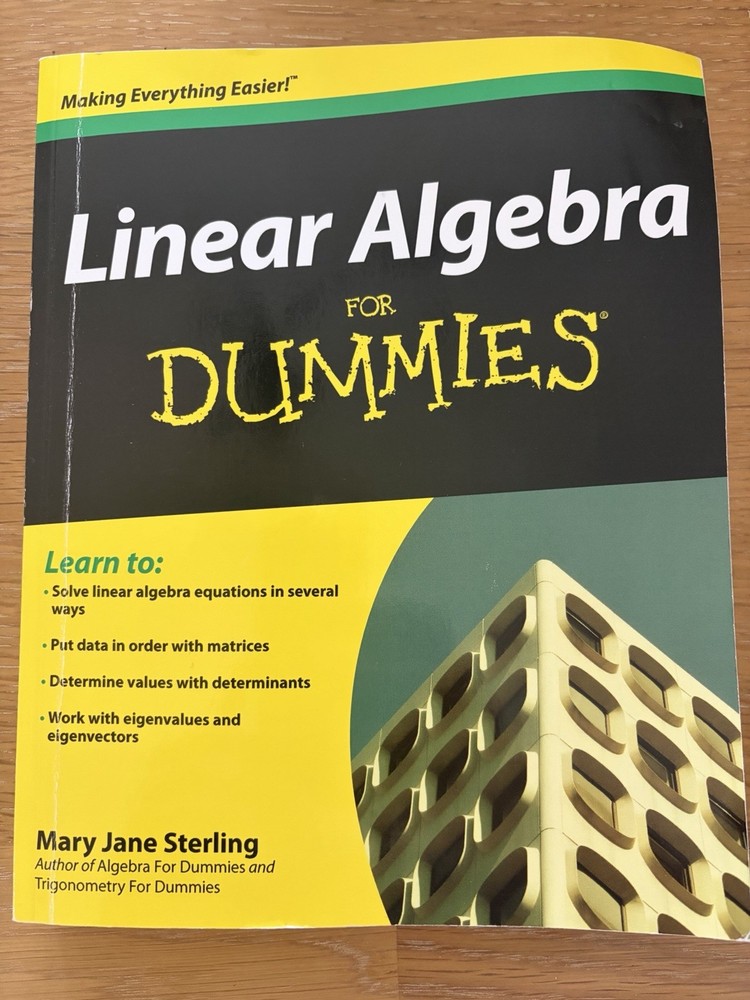 For Dummies Linear Algebra For Dummies by Mary Jane Sterling Paperback Wiley