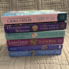 Mixed Lot of 6 Laura Childs Mystery Books Paperback – Cozy Mystery Novels