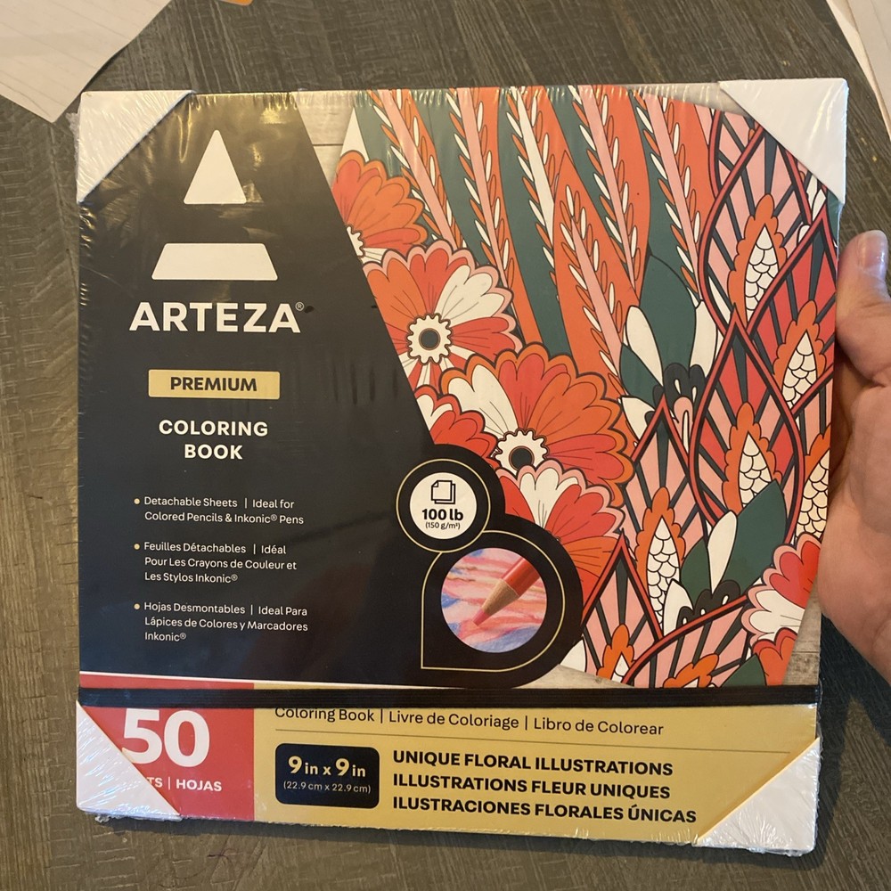 ARTEZA 50 Pages PremiumColoring Book $5Ship
