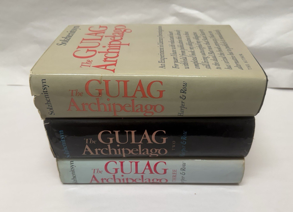 Gulag Archipelago Solzhenitsyn First Edition 1 & 2 Hardcover Dust Jacket Plus 3