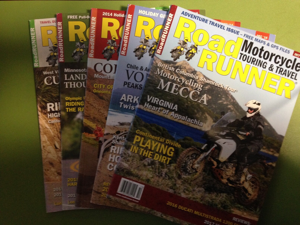 5 Magazine lot. Road Runner Motorcycle Touring and Travel, 2014-2016.