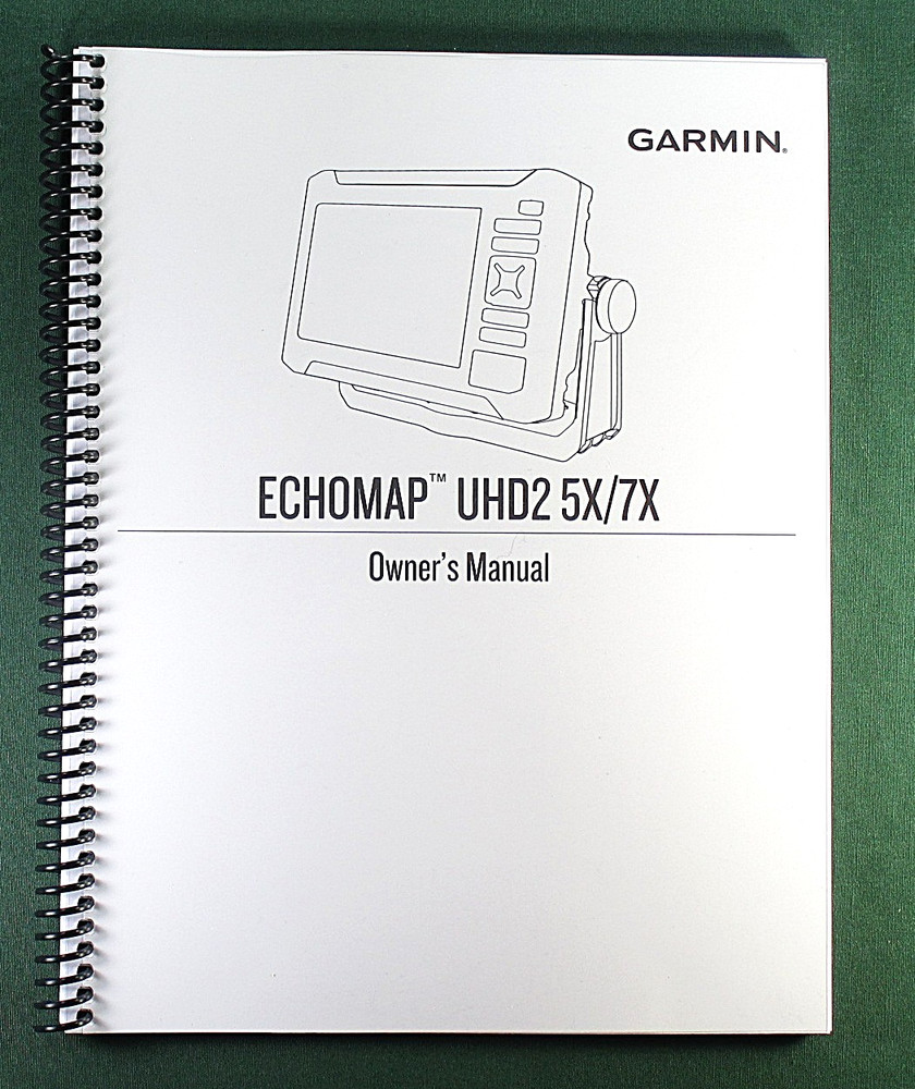 Garmin Echomap UHD2 53cv Owner’s Manual: Full Color 80 Pages & Clear Covers