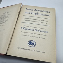 Great Adventures and Explorations Book by Stefansson Vintage Hardcover 1947