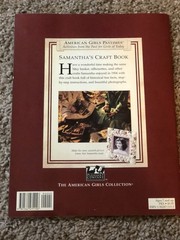 Samantha’s Craft Book American Girls Collection Paperback Ages 9-12 Crafts